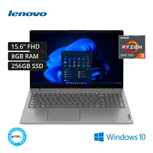 Portatil Lenovo AMD Ryzen 3 7320U 2.4GHz 8/256 SSD 15,6” esp