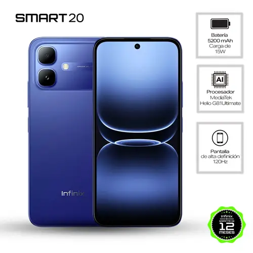 Celular Infinix Smart 20 4/128 CloudLine Blue